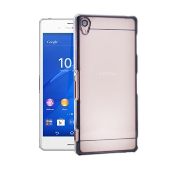 Microsonic Metalik transparent Sony Xperia Z3 Kılıf Siyah