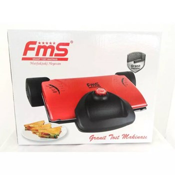 FMS E1000 Granit 1600 W 6 Adet Pişirme Kapasiteli Teflon Çıkarılabilir Plakalı Izgara ve Tost Makinesi