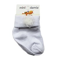 Mini Damla 1361 Güllü Bebek Çorabı Beyaz 33443649