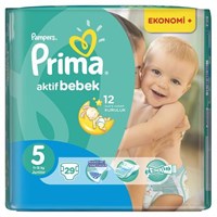 Prima Bebek Bezi Aktif Bebek 5 Beden Junior Ekonomi+ Paketi 29 Adet