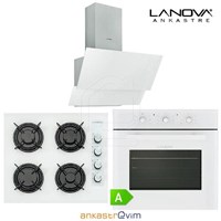 Lanova Beyaz Ankastre Set (Peska 60 White + G16400-214 + LNV 206 W)