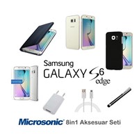 Microsonic Samsung Galaxy S6 Edge Kılıf & Aksesuar Seti 8in1