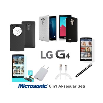 Microsonic LG G4 Kılıf & Aksesuar Seti 8in1