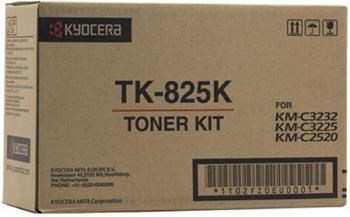 Kyocera TK 825 Toner, Kyocera KM C2520, KM C2525, KM C3225, KM C3232, KM C4035E Toner, Siyah Orjinal Toner