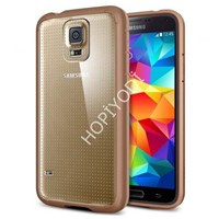 Samsung Galaxy S5 Kılıf Ultra Hybrid Copper Gold Kapak