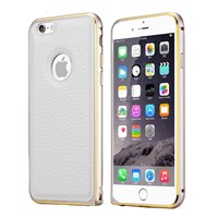 Microsonic Derili Metal Delüx iPhone 6 Plus (5.5) Kılıf Beyaz