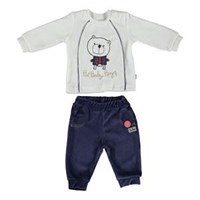 Bibaby Boys Kadife 2`li Takım Lacivert 15 Ay 31519860