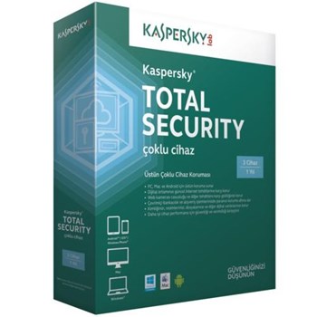 Kaspersky Total Sec. 2015 3 Kullanıcı Dvd Kutu