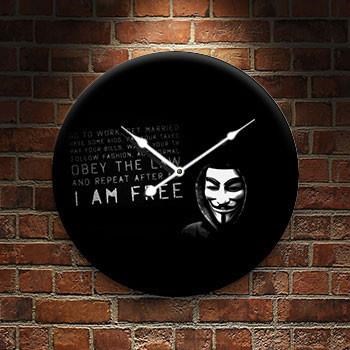 Frank Ray V For Vendetta Duvar Saati 60 cm 29999241