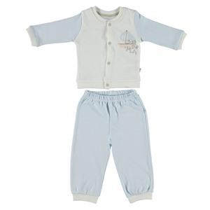 For My Baby Vintage Pijama Takım Mavi 6-9 Ay 30476553