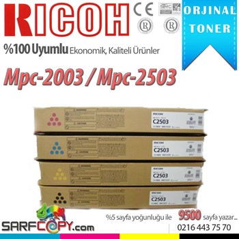 Ricoh MPC-2003 Kırmızı Orjinal Toner, MPC-2503 Toner