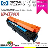 HP CE741A Mavi Muadil Toner Mavi