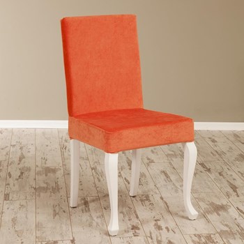 Sanal Mobilya Simay Demonte Sandalye Beyaz Turuncu V-332 30251098