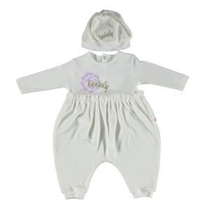 For My Baby Şirine Tulum Ekru 0-3 Ay 30150948