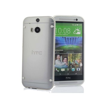 Microsonic Hybrid Transparant Htc One M8s Kılıf Beyaz