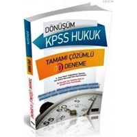 Dönüşüm KPSS Hukuk Tamamı Çözümlü 10 Deneme (ISBN: 9786054974283)