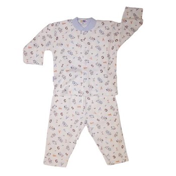 Sebi Bebe 51223 Miniş Hayvanlar Pijama Takımı Mavi 3-6 Ay (62-68 Cm) 21221744