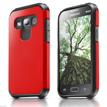 Microsonic Samsung Galaxy J5 Kılıf Slim Fit Dual Layer Armor Kırmızı