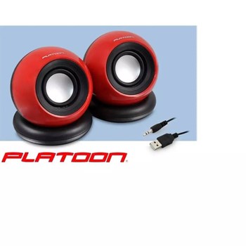Platoon PL-4122 10W 1+1 USB Mini Speaker Kırmızı