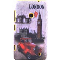 Nokia Lumia 520 Kılıf London Desenli Kapak