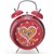 Xoom Alarmlı Masa Saati Kalpli Kırmızı