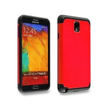 Microsonic Slim Fit Dual Layer Armor Samsung Galaxy Note 2 Kılıf Kırmızı