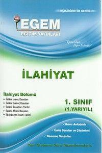 1.Sınıf 1.Yarıyıl İlahiyat Bölümü Egem Yayınları (ISBN: 9789944572842)