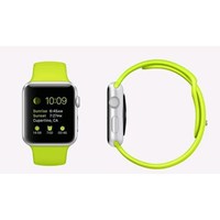 Apple Watch 38mm Gümüş Rengi Alüminyum Kasa Ve Yeşil Spor Kordon