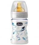 Chicco Nature Glass Cam Biberon Kauçuk Emzikli Erkek Desenli 150ml bx_C70