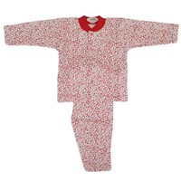 Sebi Bebe 51218 Patiksiz Bebek Pijama Takımı Kırmızı 6-9 Ay (68-74 Cm) 21203975