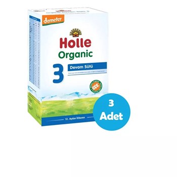 Holle 600 gr 12-36 Ay  3 Adet Organik 3 Büyüme Sütü