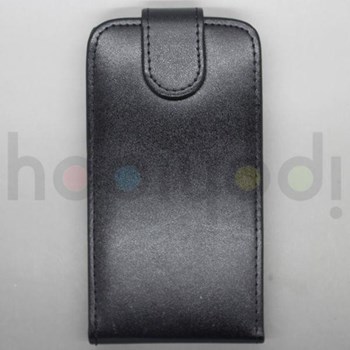 LG Nexus 4 E960 Kılıf Deri Dik Kapaklı Siyah