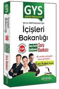 GYS İçişleri Bakanlığı Şef ve VHKİ Kadroları İçin Konu Özetli Açıklamalı Soru Bankası Kitapseç Yayınları 2015 (ISBN: 9786051642116)