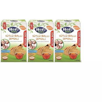 Hero Baby 3x400 gr Sütlü Ballı İrmikli Kaşık Maması