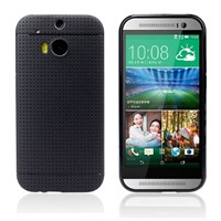 Microsonic Dot Style Silikon HTC One M8 kılıf Siyah
