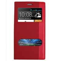 Magnum HTC One M7 Magnum Pencereli Kılıf Kırmızı MGSSTV23678