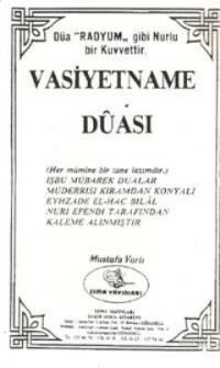 Vasiyetname Duası (Yeni-Eski) (ISBN: 3000307101479)