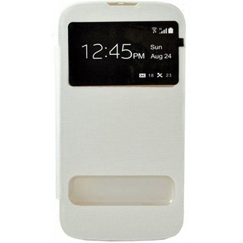 Huawei Ascend G610 Kılıf Pencereli Flip Cover Beyaz