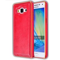 Microsonic Derili Metal Delüx Samsung Galaxy E7 Kılıf Kırmızı