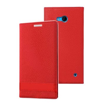 Microsonic Microsoft Lumia 640 Kılıf Gizli Mıknatıslı Delux Kırmızı