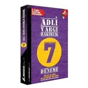 2014 Adli Yargı Hakimliği 7 Deneme Tamamı Çözümlü Ankara Kariyer Yayınları (ISBN: 9786054975044)