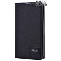 LG L Bello Kılıf Deri Kapaklı Safir Gizli Mıknatıslı Siyah