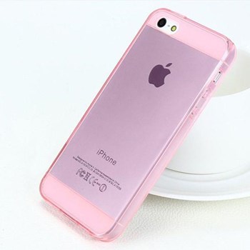 Soft TPU iPhone 5S Ultra Slim Silikon Kılıf Pembe MGSBLNQR368