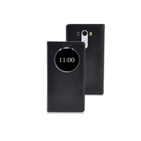 Microsonic View Slim Kapaklı Deri LG G3 Kılıf Akıllı Modlu Siyah