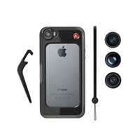 Manfrotto Iphone 5-5s Lens Seti - Black Bumper Lens Takma Kılıfı + 3 Lens