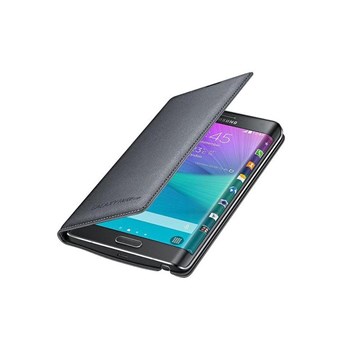 Samsung Note Edge Flip Wallet Kartıklı Cüzdan Kılıf Siyah