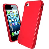 Microsonic Glossy Soft Kılıf Iphone 4s Kırmızı
