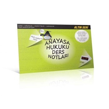 Anayasa Hukuku Ders Notları Akıllı Notlar Dizisi Altın Seri (ISBN: 9785022600007)