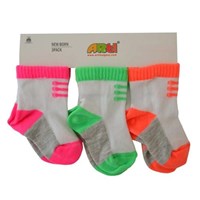 Artı 400093 Papuç Neon 3lü Baby Soket Bebek Çorabı Asorti 0-6 Ay 33443630