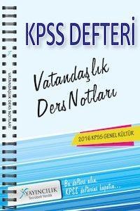 KPSS Vatandaşlık Ders Notları X Yayınları 2016 (ISBN: 9786059083478)